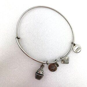 Alex and Ani Silver Cupcake Charm Bracelet - Expands 2"- 3.5"